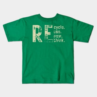 Recycle Reuse Renew Rethink Kids T-Shirt